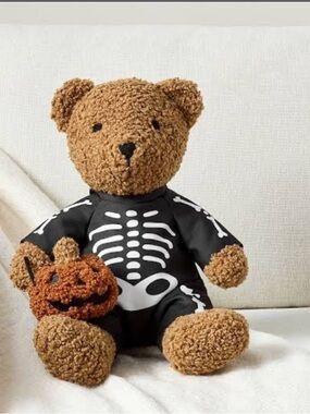 Pottery Barn Theo Teddy Trick-or-Treat Pillow Shelf Plush Stuffed Bear Animal